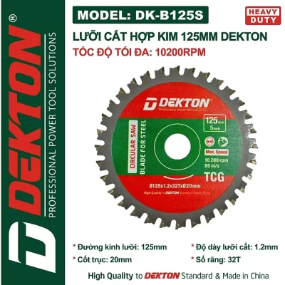 Lưỡi cắt hợp kim -cắt đ năng 125mm DK-B125S LƯỠI HỢP KIM 125MM/32R Dekton