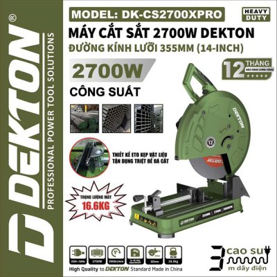 Máy cắt sắt 2700W dekton (oliu) DK-CS2700XPRO HEAVY DUTY Dekton