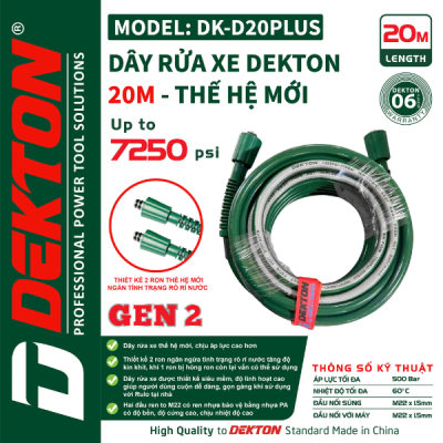 Dây rửa xe mini : 20m xanh xám ( DK-D20PLUS Dekton