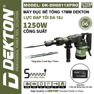 Khoan đục bê tông 17mm (olive) DK-DH0811XPRO Dekton
