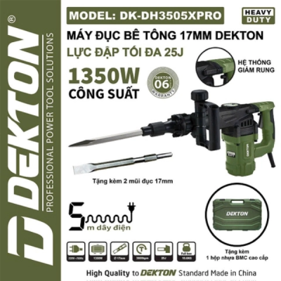 Khoan đục bê tông 17mm (xám) DK-DH3505PRO Dekton