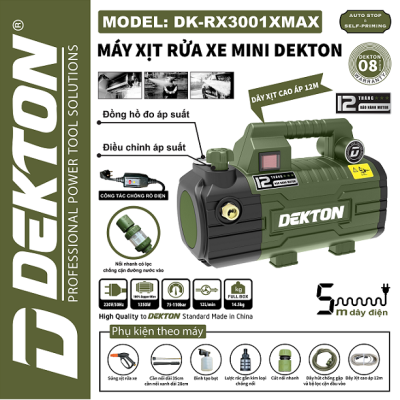 Rửa xe : DK-RX3001X (xanh) DK-RX3001X Dekton